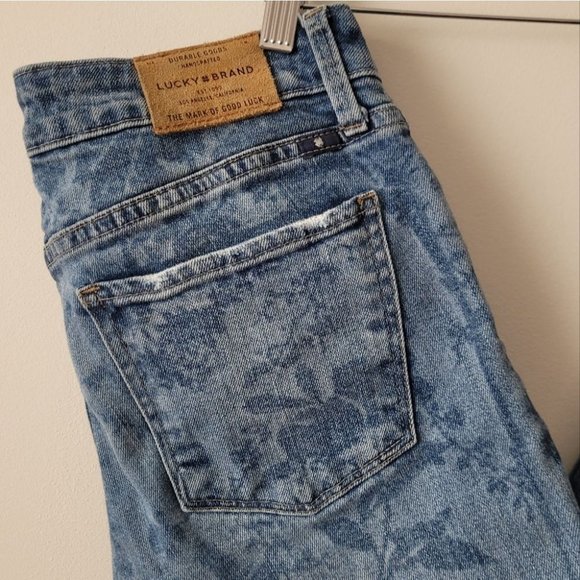 LUCKY Brand Lolita Mid Rise Skinny Jeans All Over Floral Acid Wash Size 2 / 26 - Picture 10 of 13